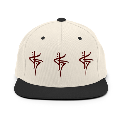 TRIPLE PLOT SNAPBACK - NATURAL/MAROON