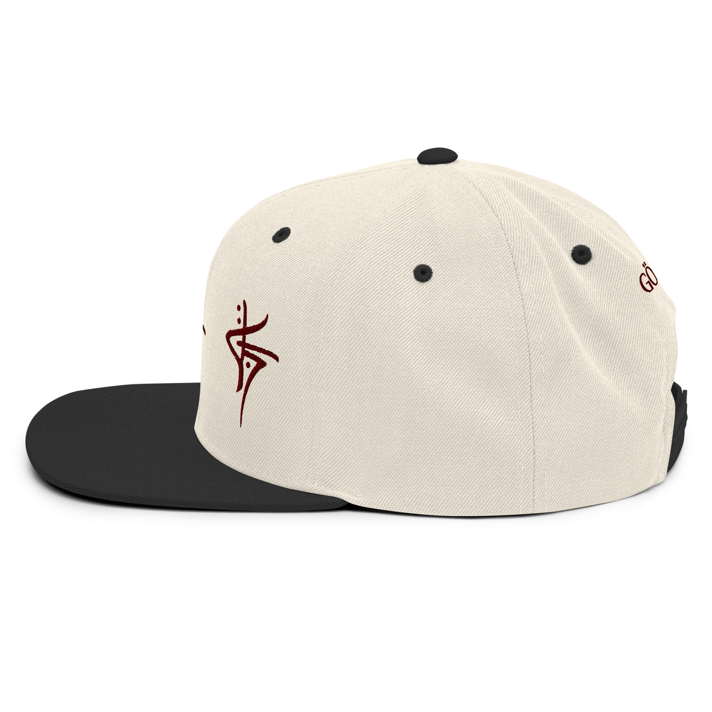 TRIPLE PLOT SNAPBACK - NATURAL/MAROON