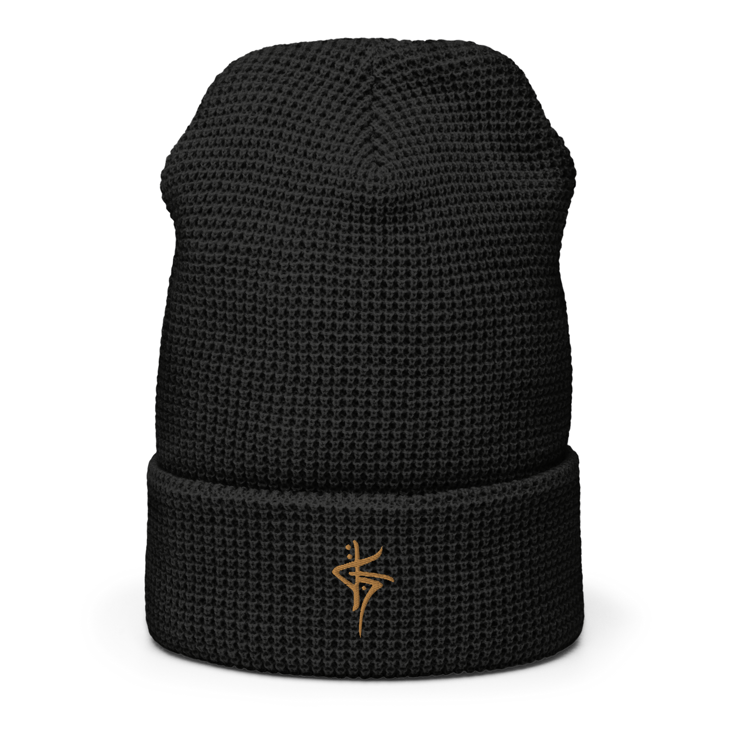 OG WAFFLE BEANIE - BLACK/GOLD