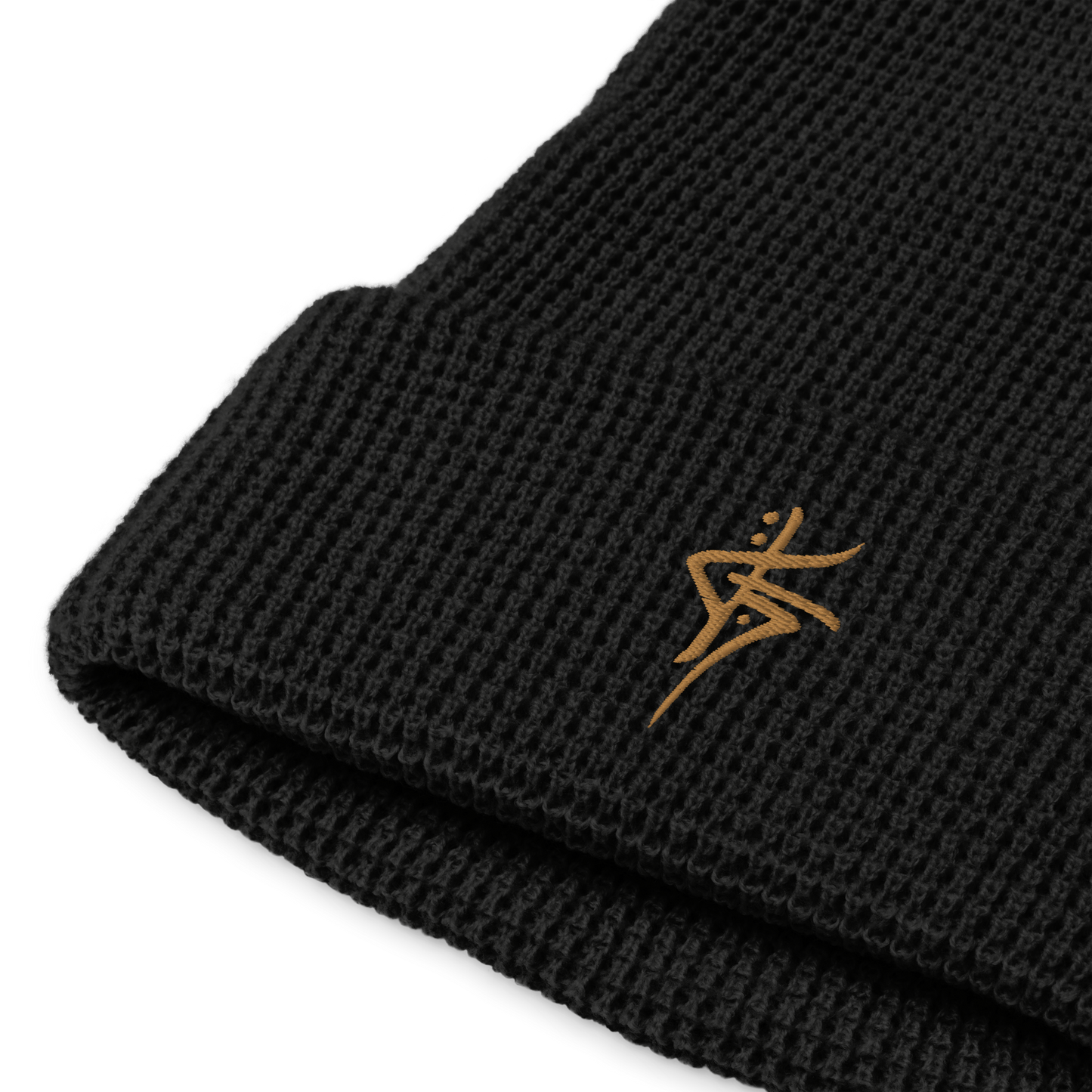 OG WAFFLE BEANIE - BLACK/GOLD