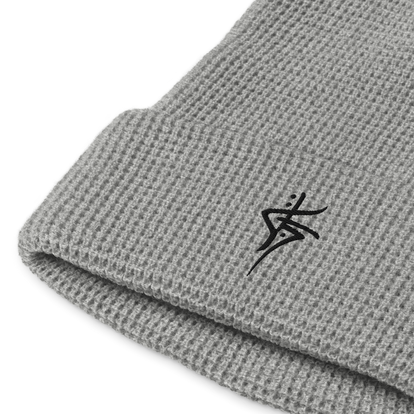 OG WAFFLE BEANIE - HEATHER GREY/BLACK