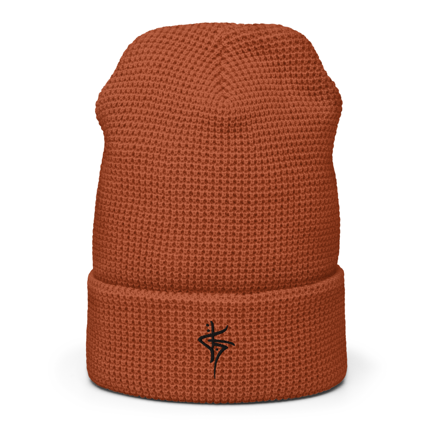 OG WAFFLE BEANIE - RUST/BLACK