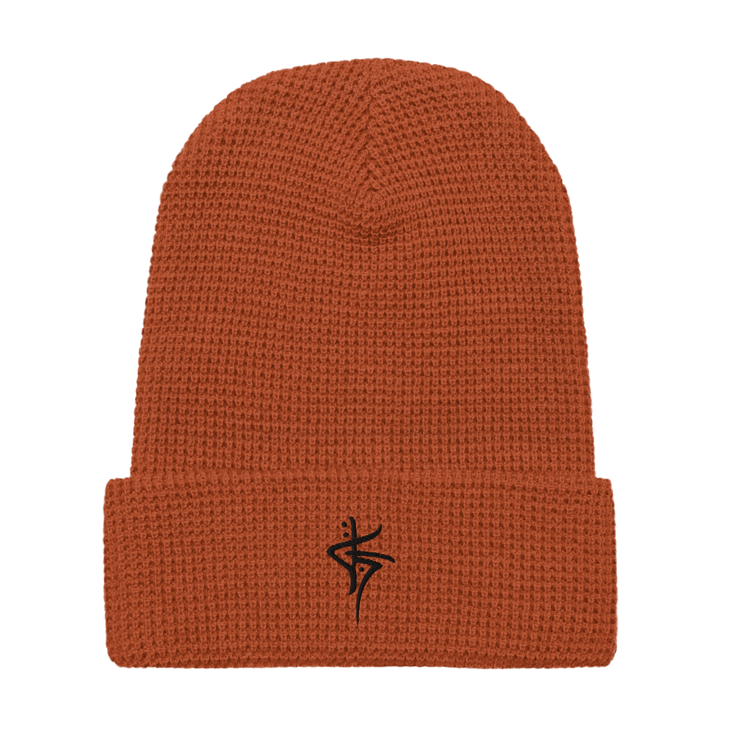 OG WAFFLE BEANIE - RUST/BLACK